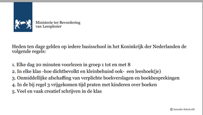 regels ministerie van leesplezier 002